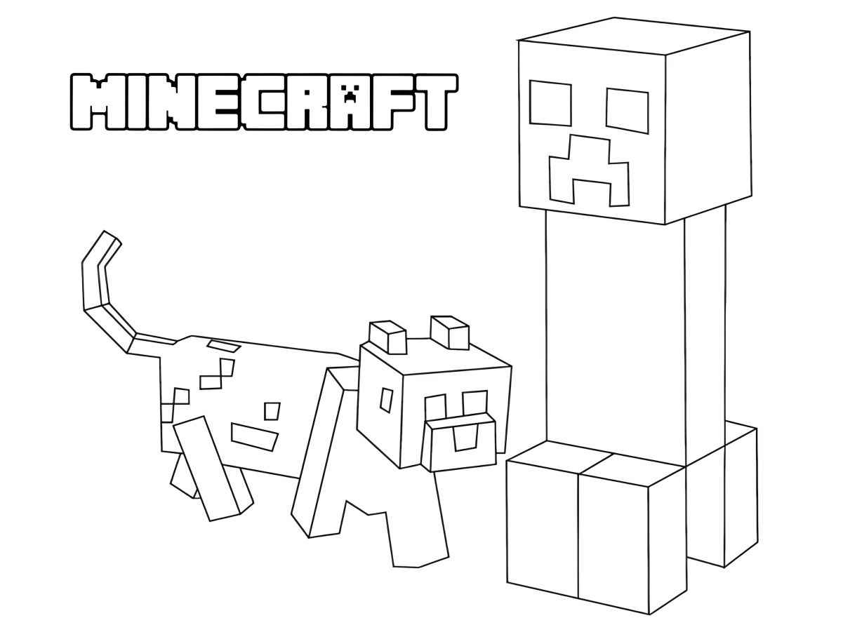 esenhos para colorir minecraft 123