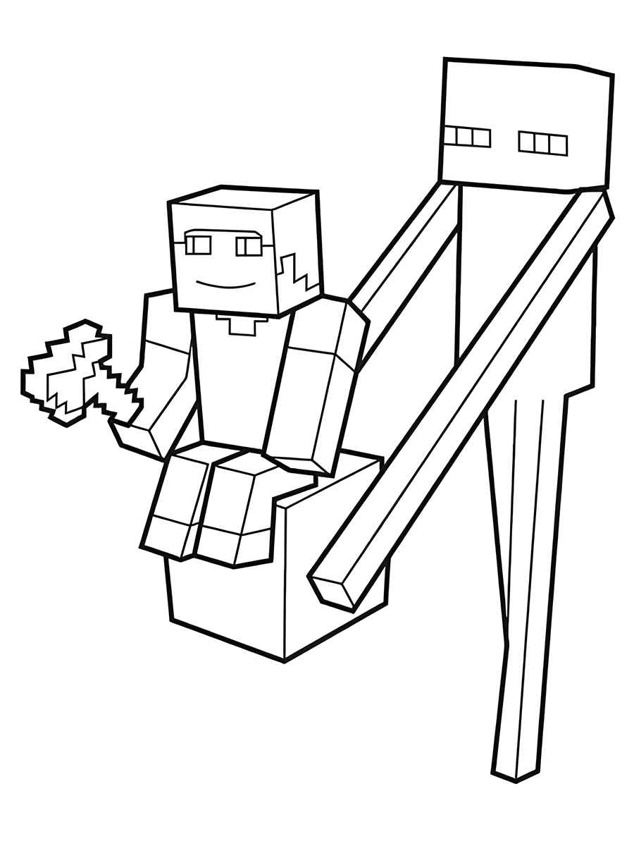 esenhos para colorir minecraft 129