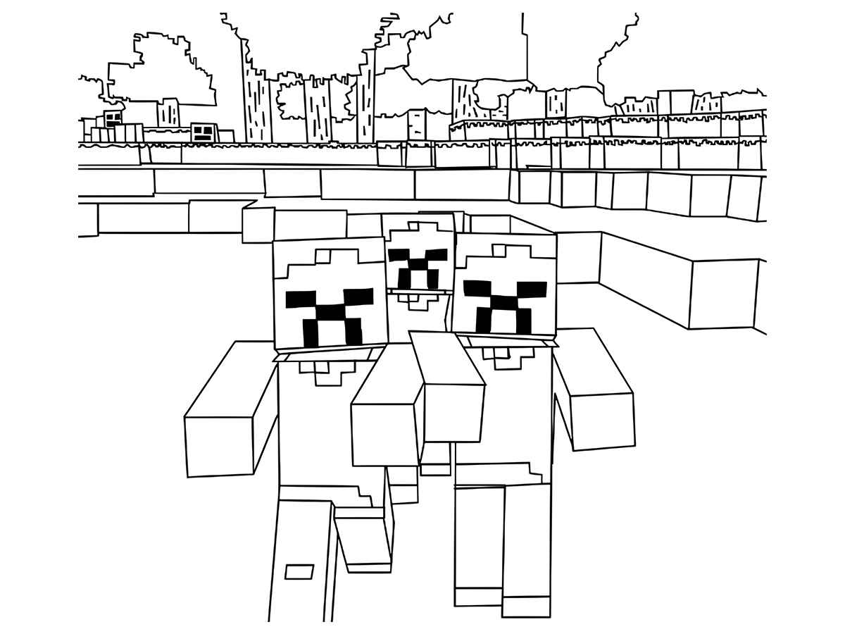 esenhos para colorir minecraft 130