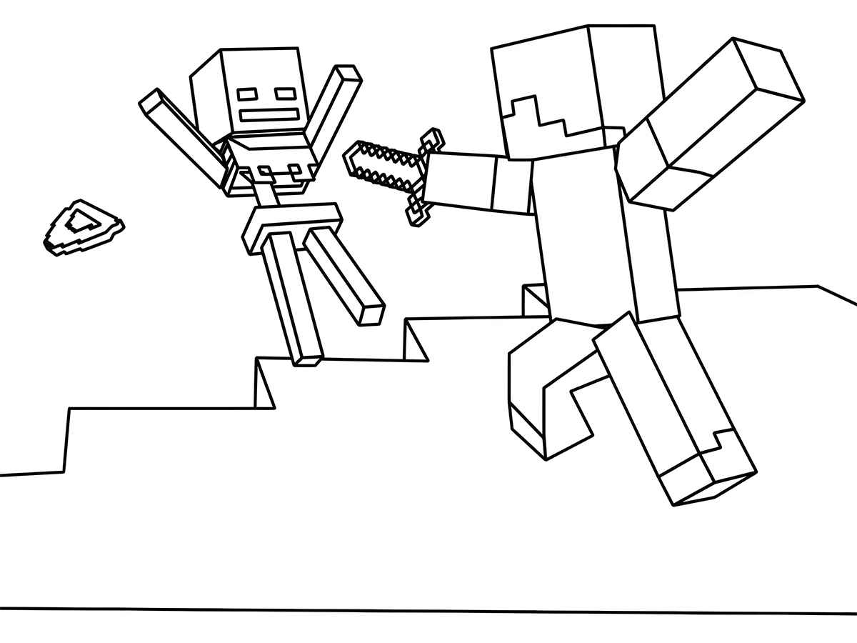 esenhos para colorir minecraft 134