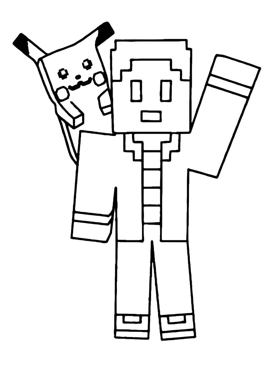 esenhos para colorir minecraft 136