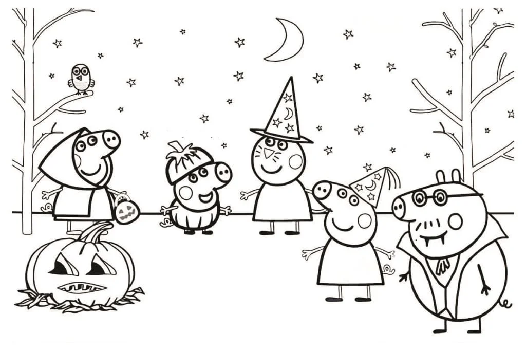 hallowen para colorir peppa.jpg