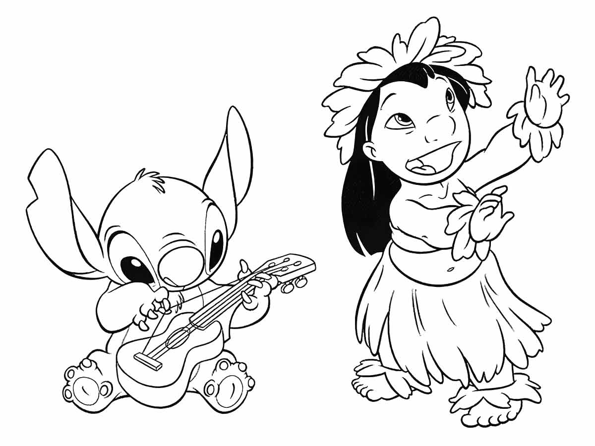 lilo stitch para colorir 3