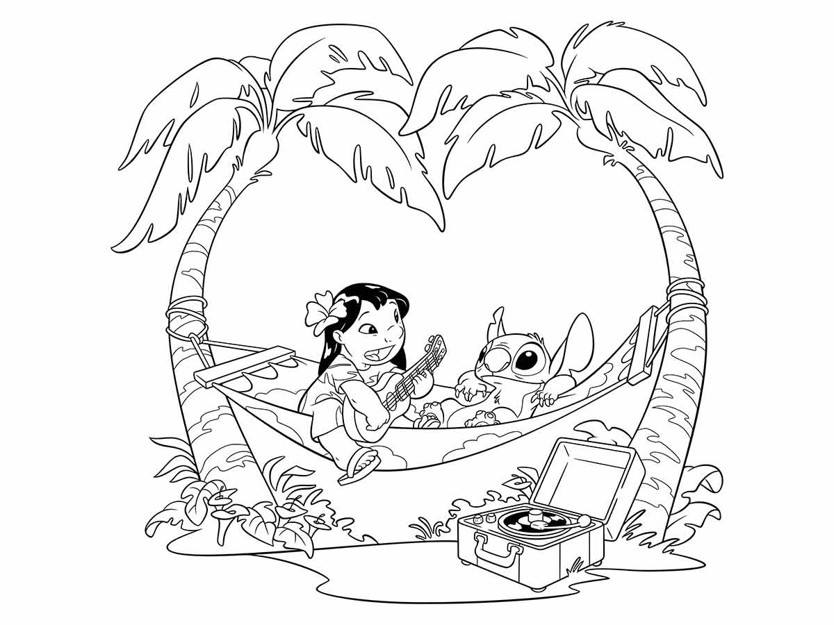 lilo stitch para colorir 4