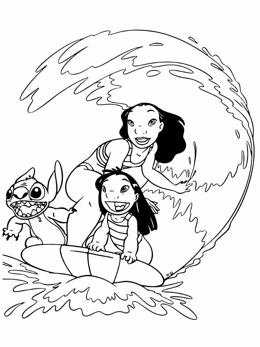 lilo stitch para colorir 8