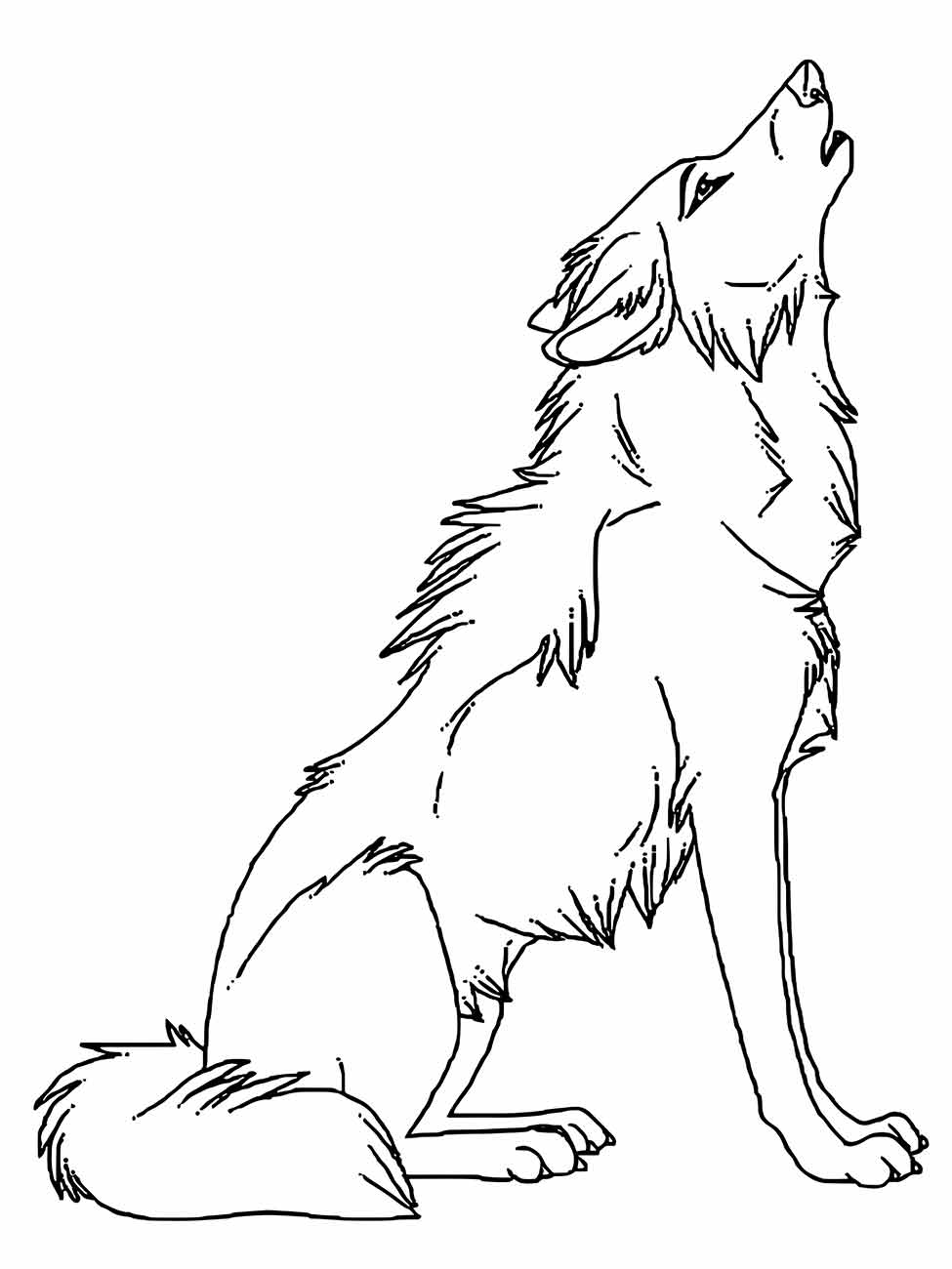 lobo para colorir 1