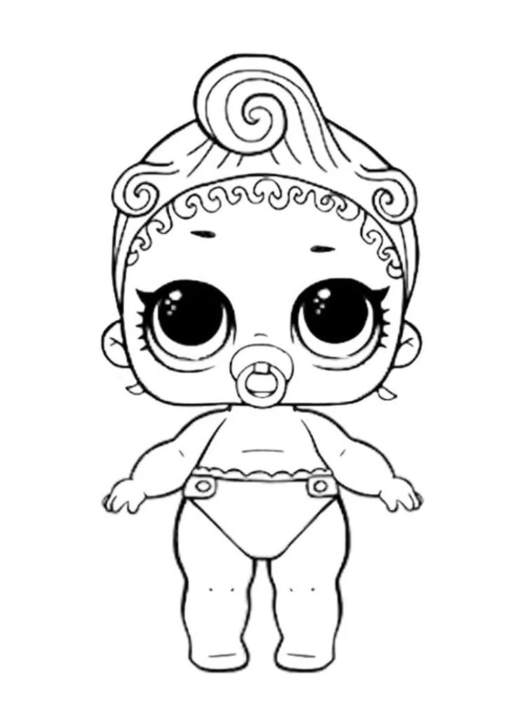 lol para colorir lil pink baby