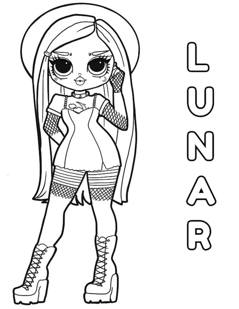 lol para colorir lunar