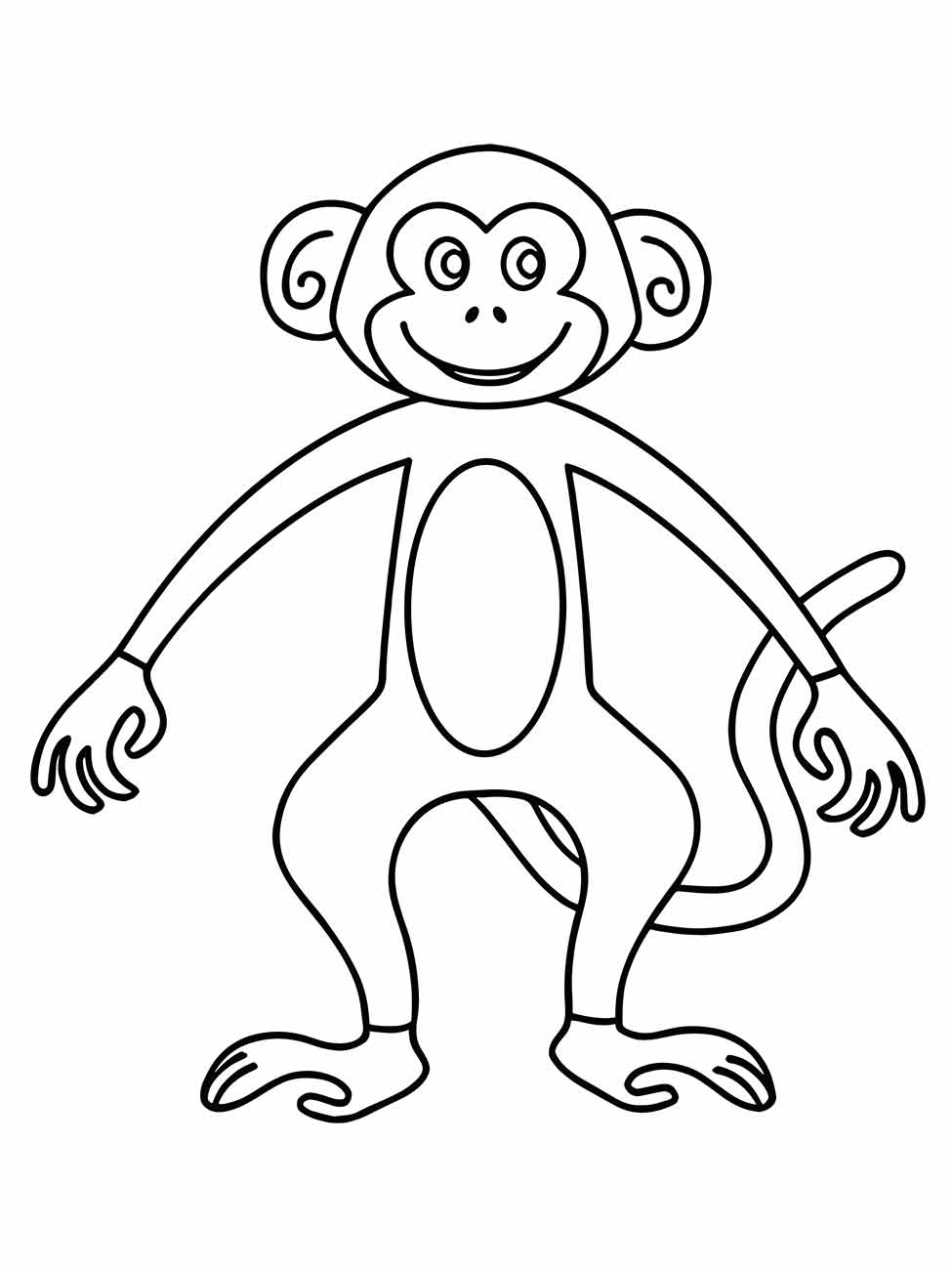 macaco para colorir 1