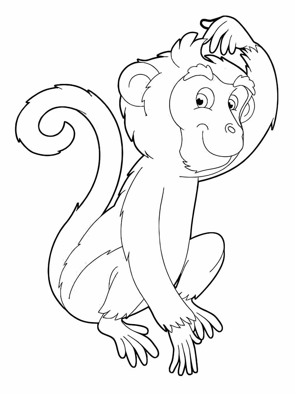 macaco para colorir 2