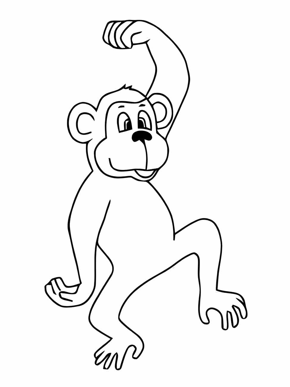 macaco para colorir 4