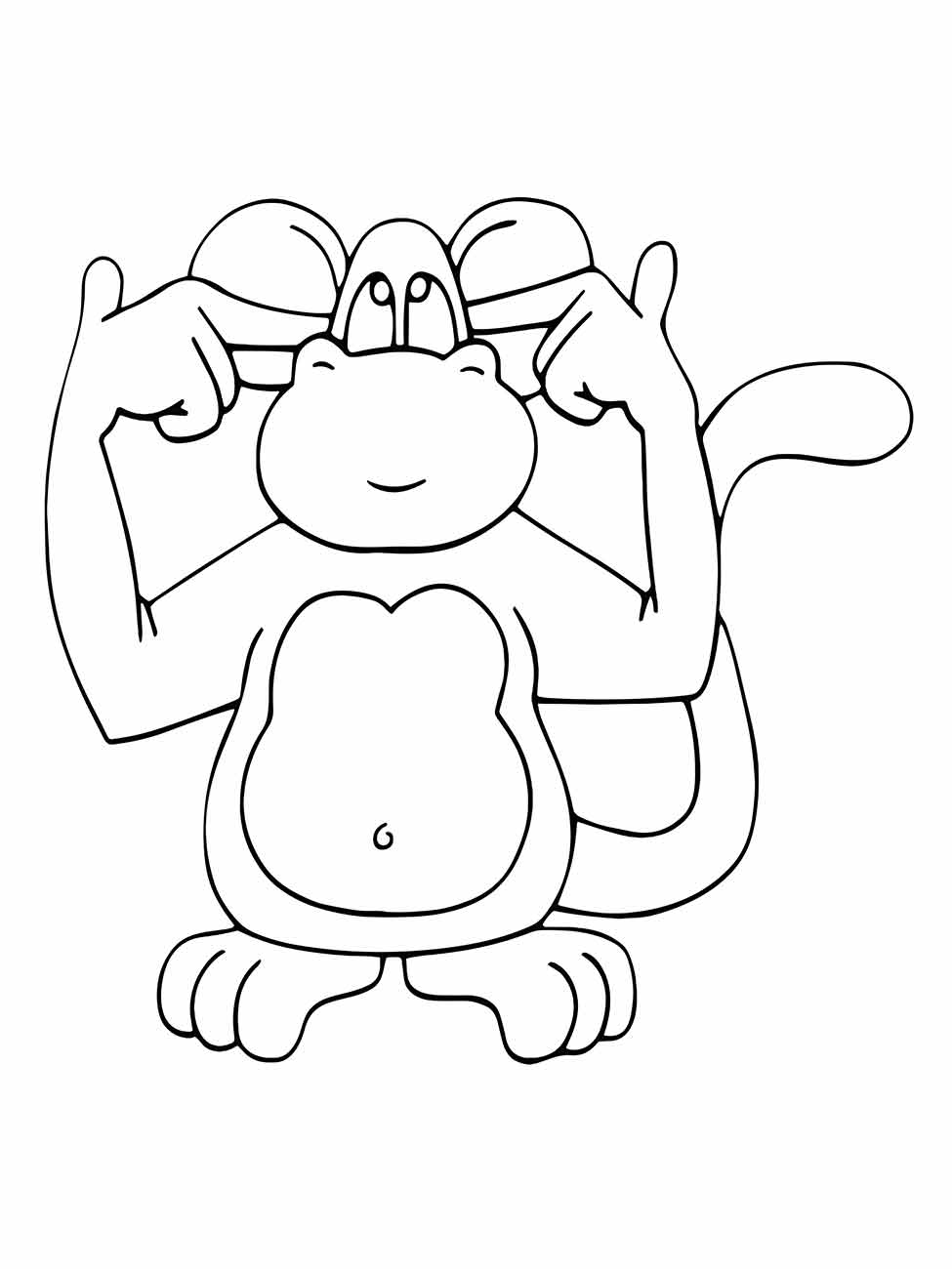 macaco para colorir 9