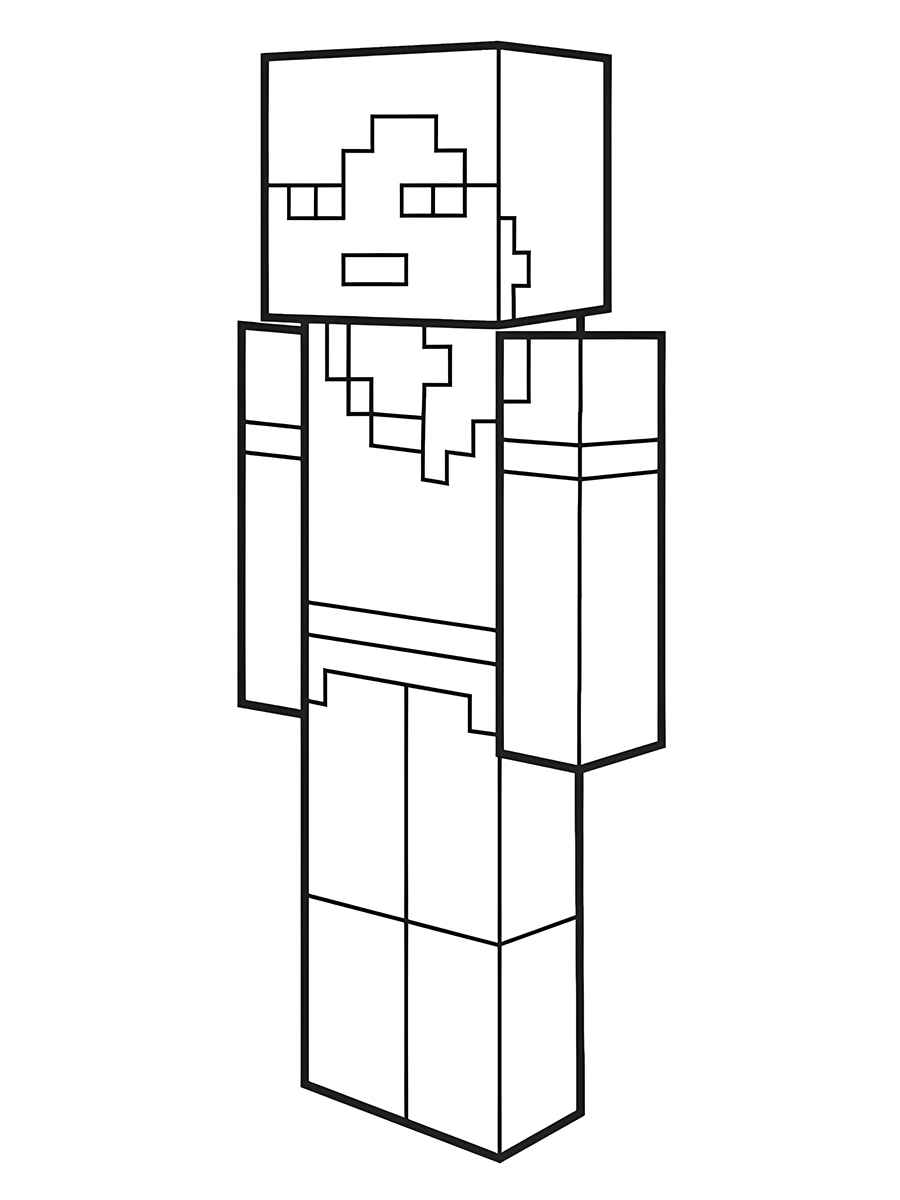 minecraft para colorir 1