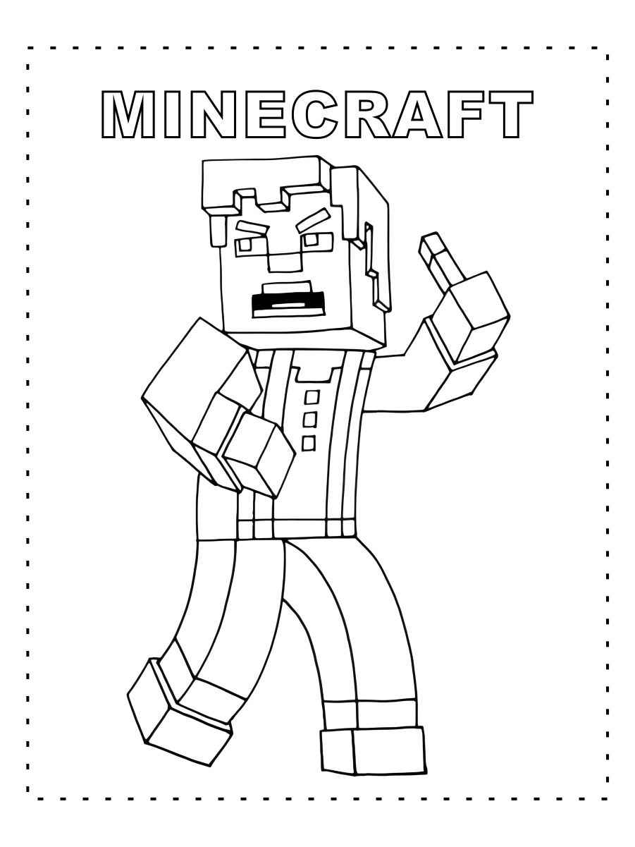 minecraft para colorir 10