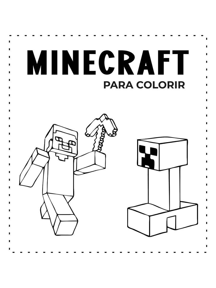 minecraft para colorir 11