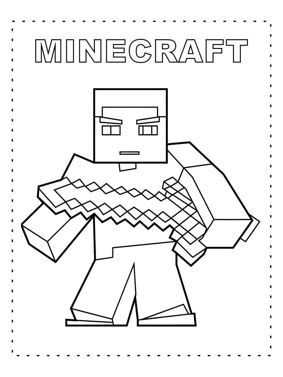 minecraft para colorir 23