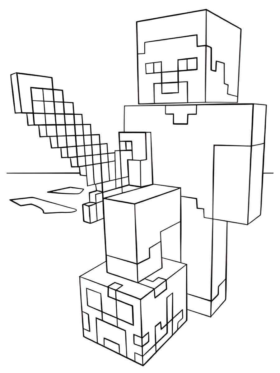 minecraft para colorir 24