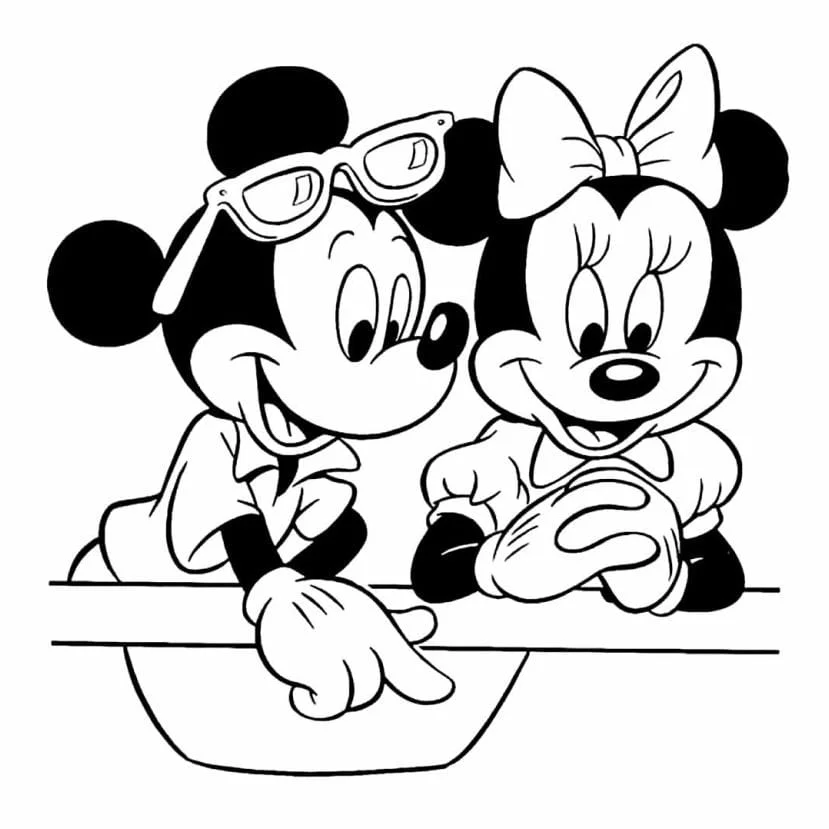 minnie e mickey para colorir conversando.jpg