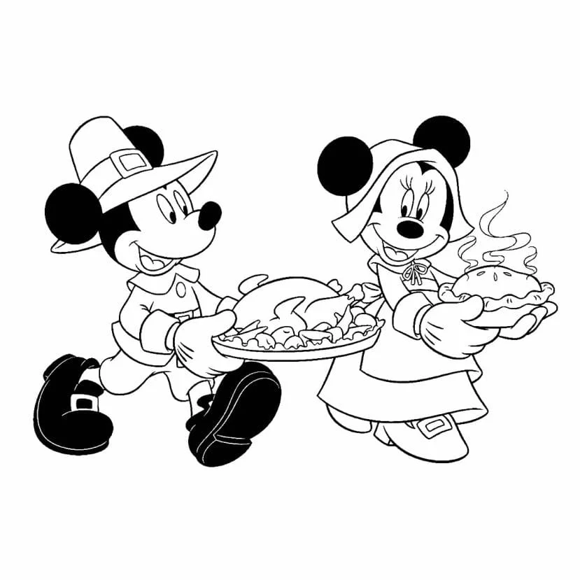 minnie e mickey para colorir servindo frango.jpg