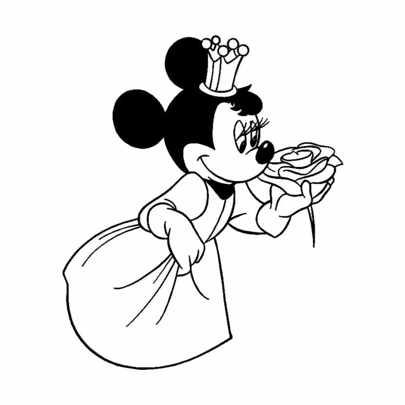 minnie para colorir princesa disney.jpg