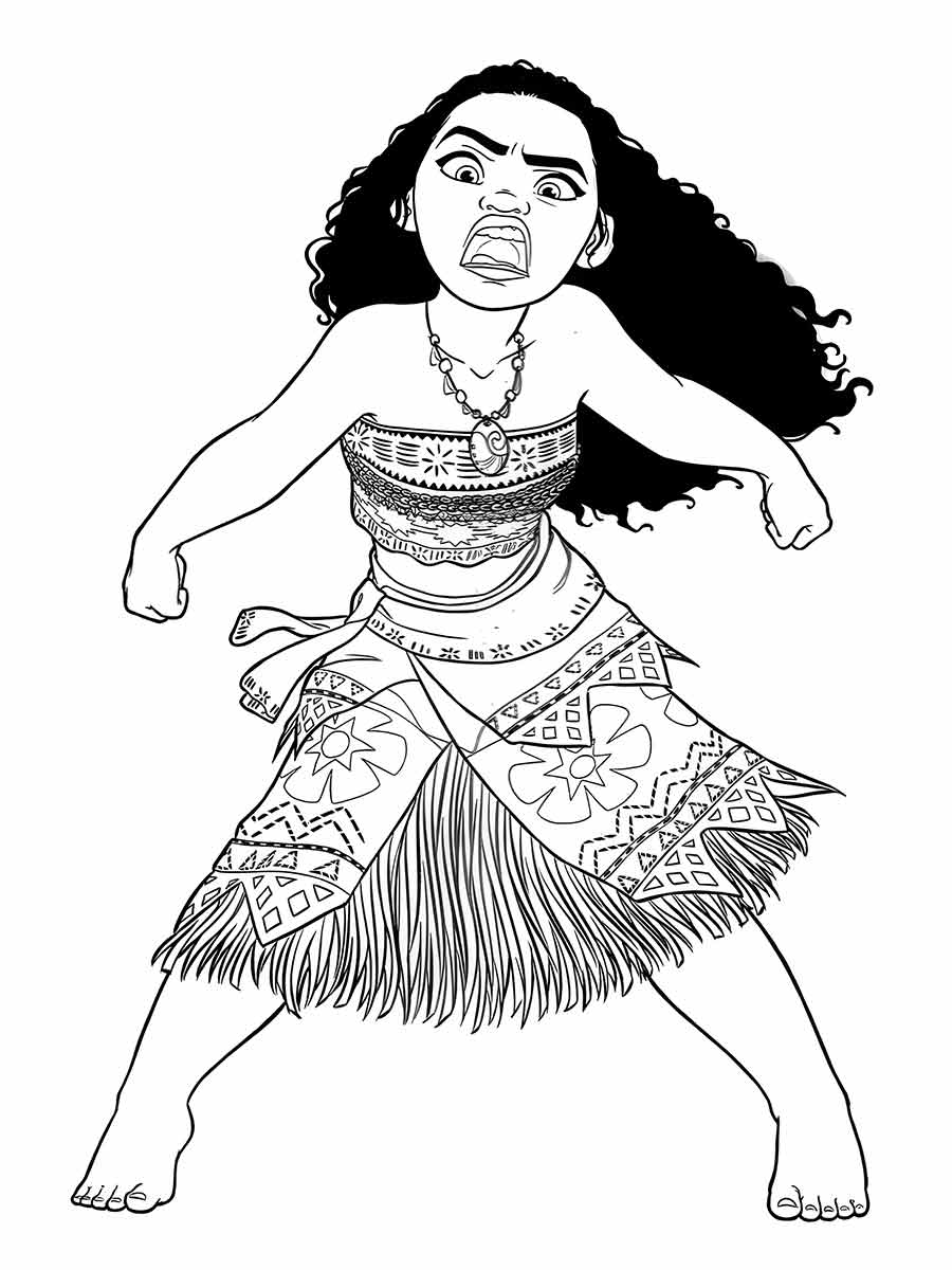 moana para colorir 1