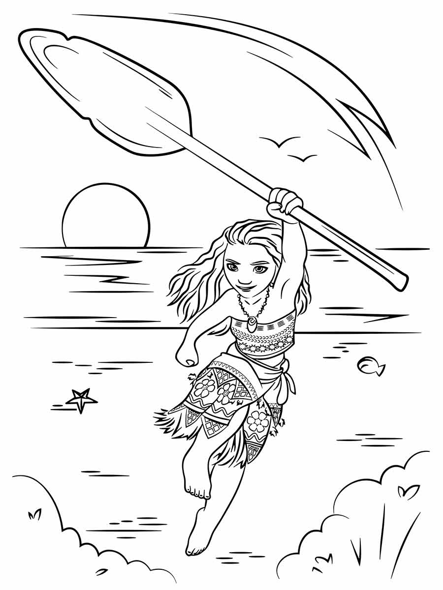 moana para colorir 11