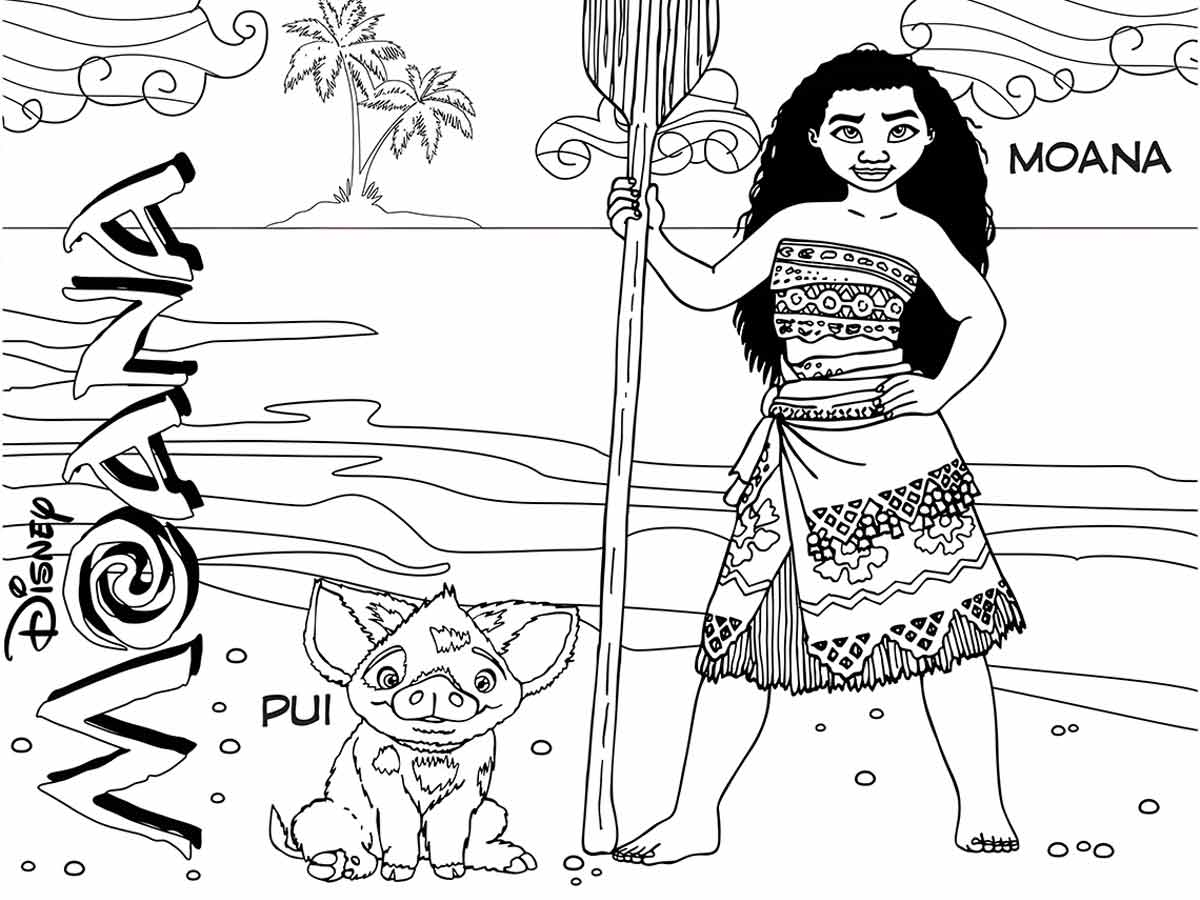 moana para colorir 12