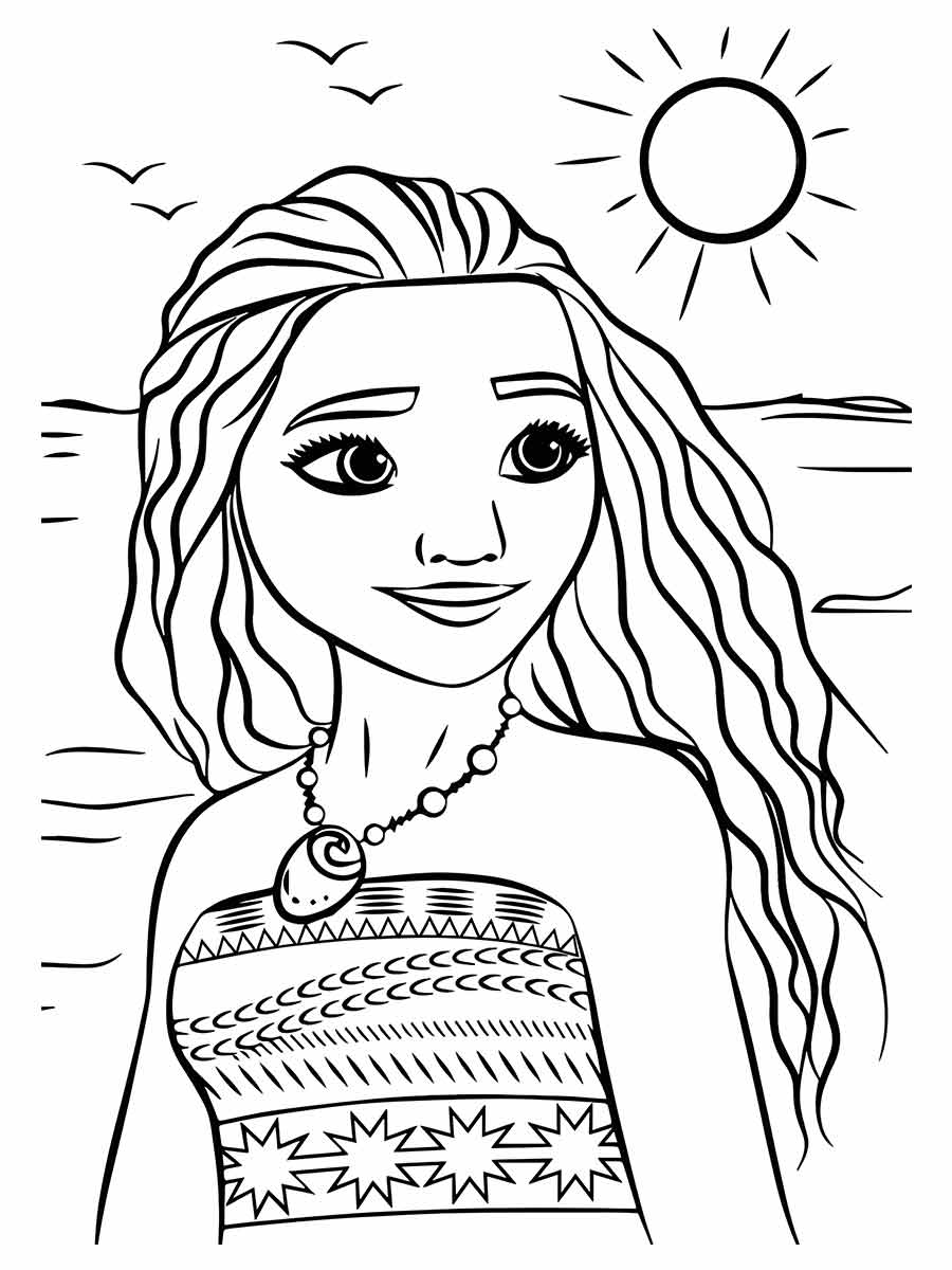 moana para colorir 13