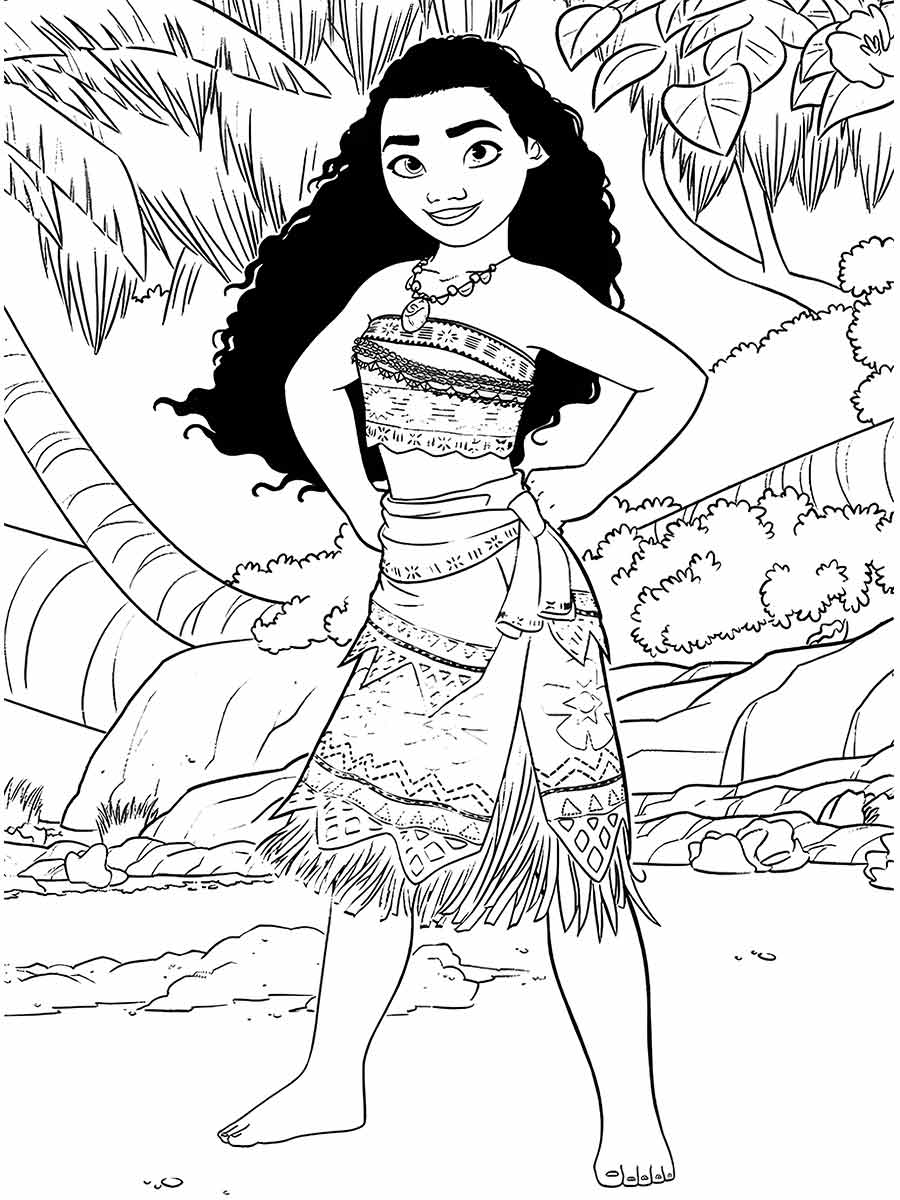 moana para colorir 4