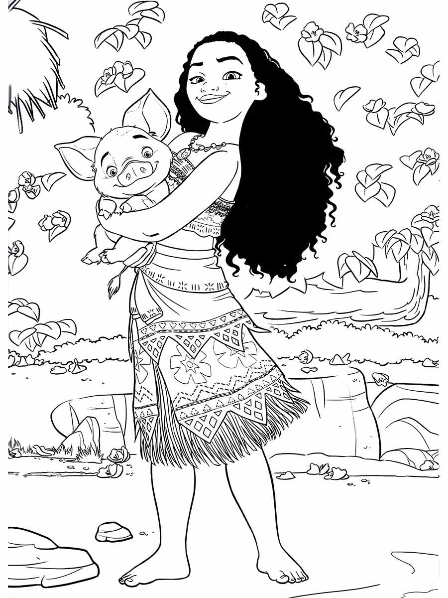 moana para colorir 5