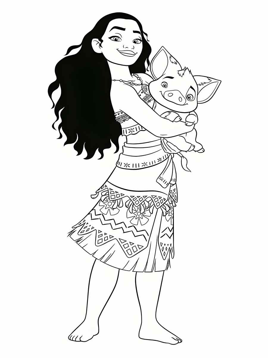 moana para colorir 6