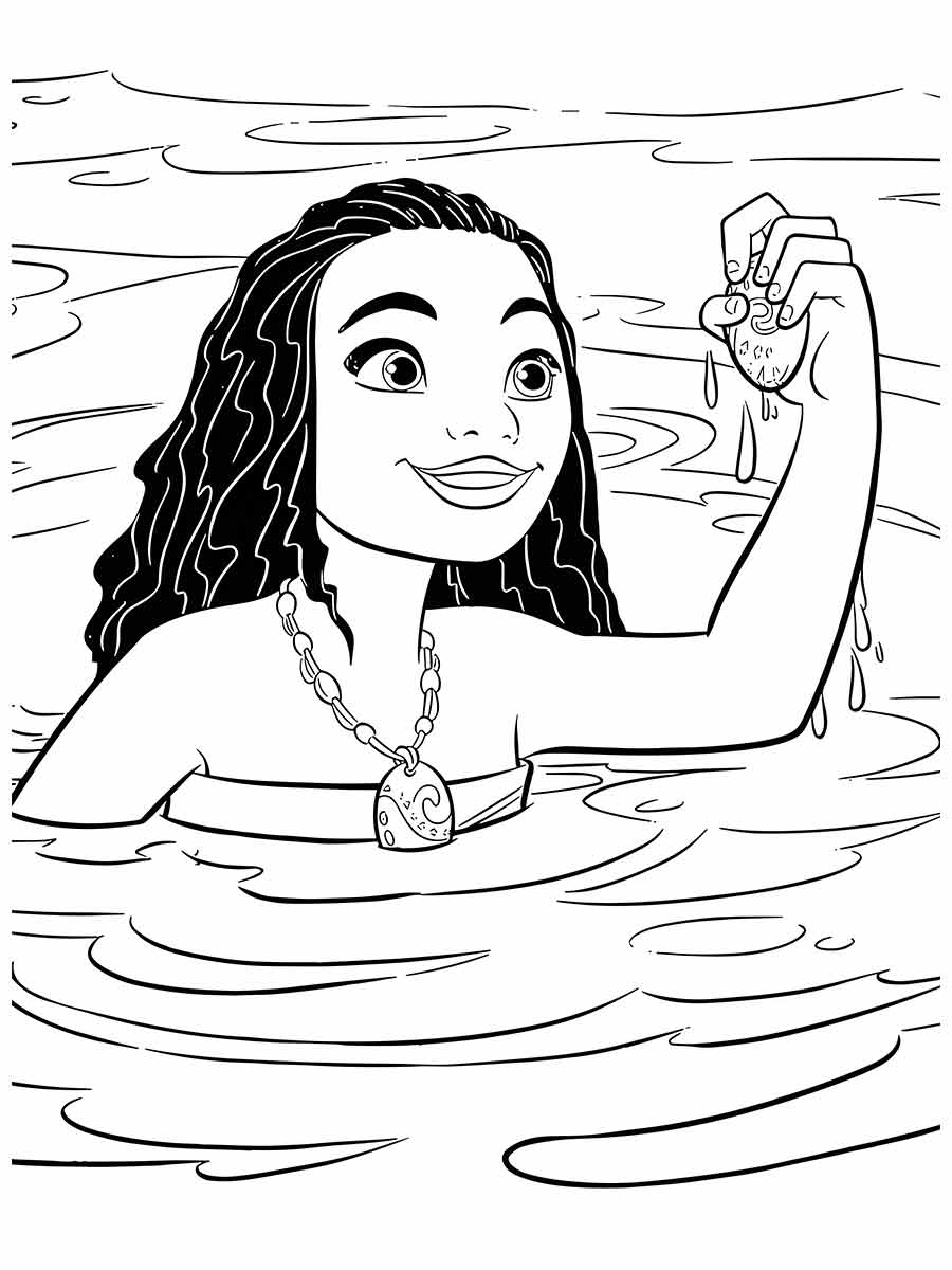 moana para colorir 7