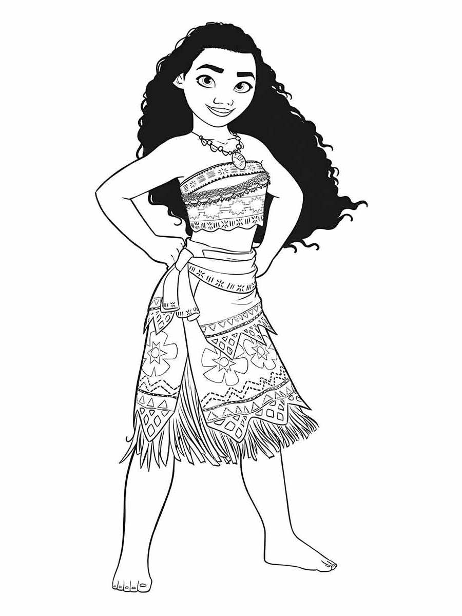 moana para colorir