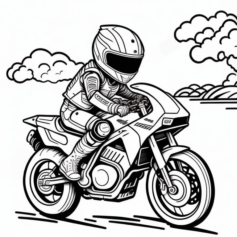 moto para colorir 3