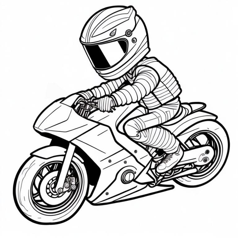 moto para colorir 6