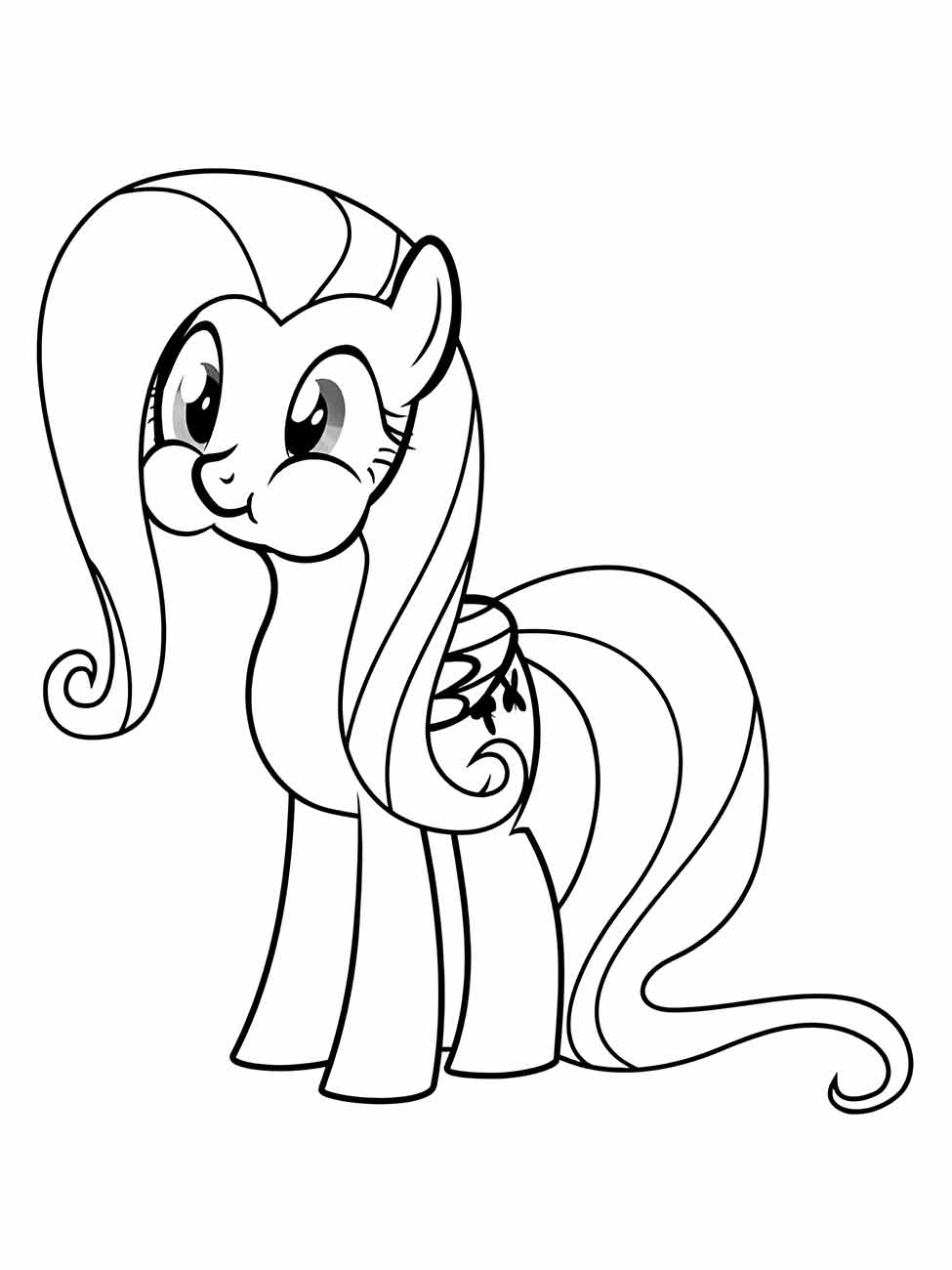 my little pony fluttershy para colorir 1