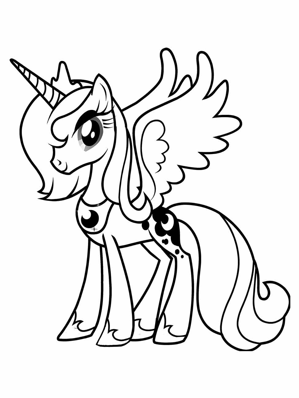 my little pony princesa celestia para colorir