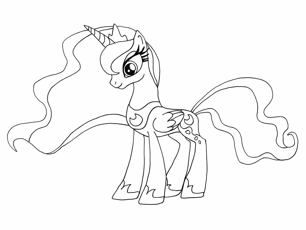 my little pony princesa luna para colorir