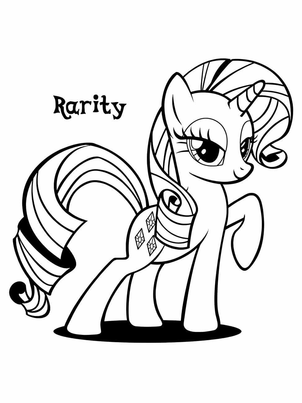 my little pony rarity para colorir