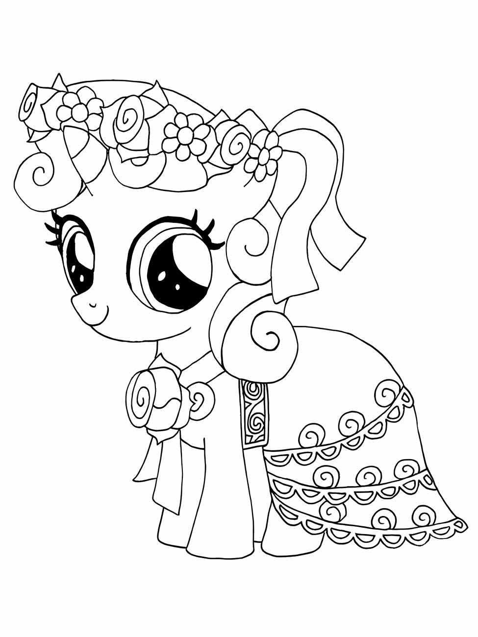 my little pony sweetie belle para colorir 2