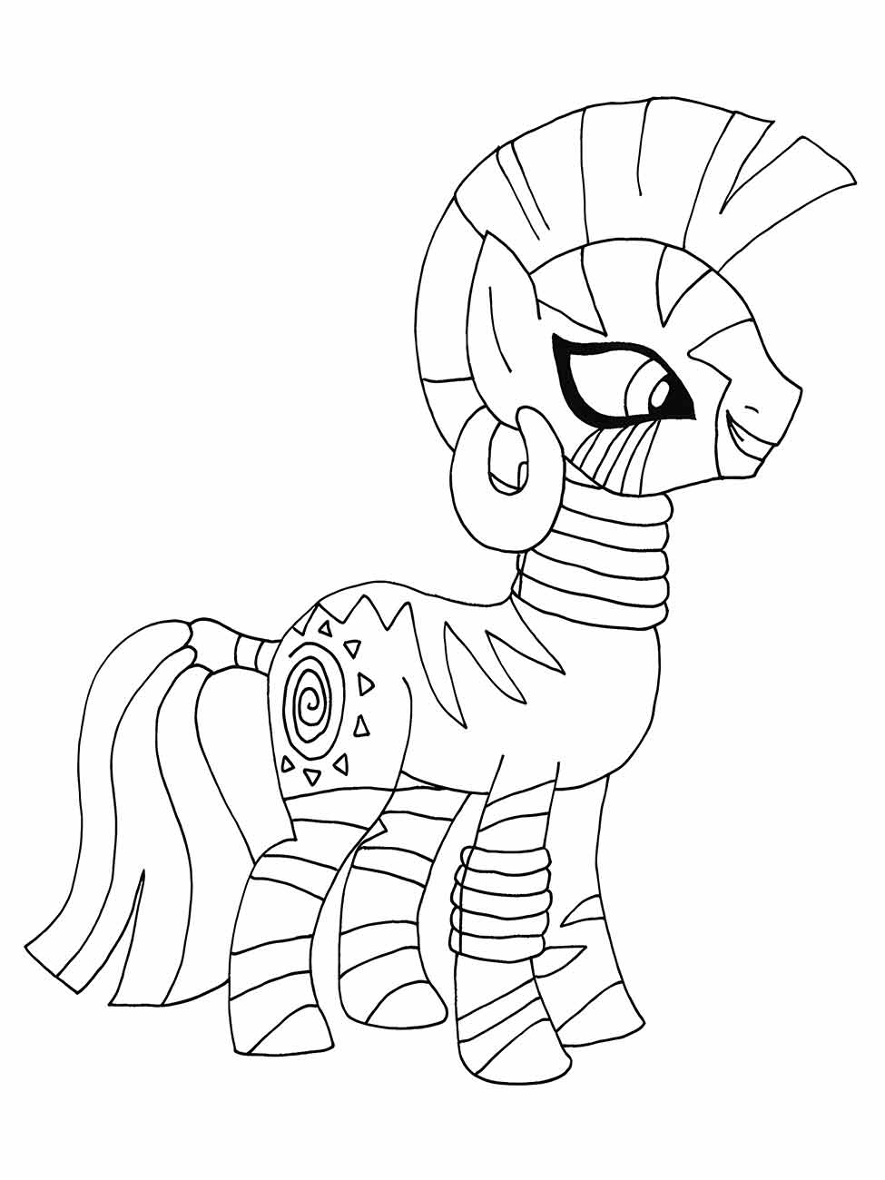 my little pony zebra para colorir 2