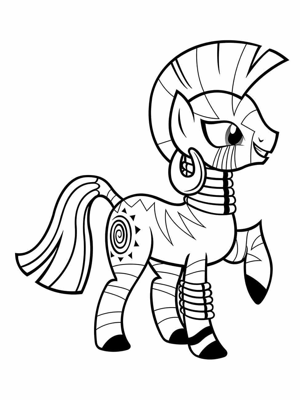 my little pony zebra para colorir