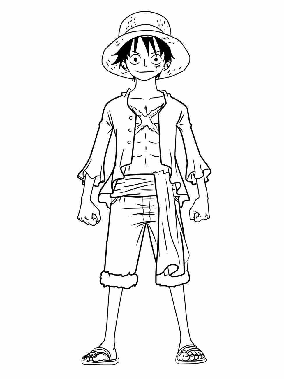 one piece para colorir 2