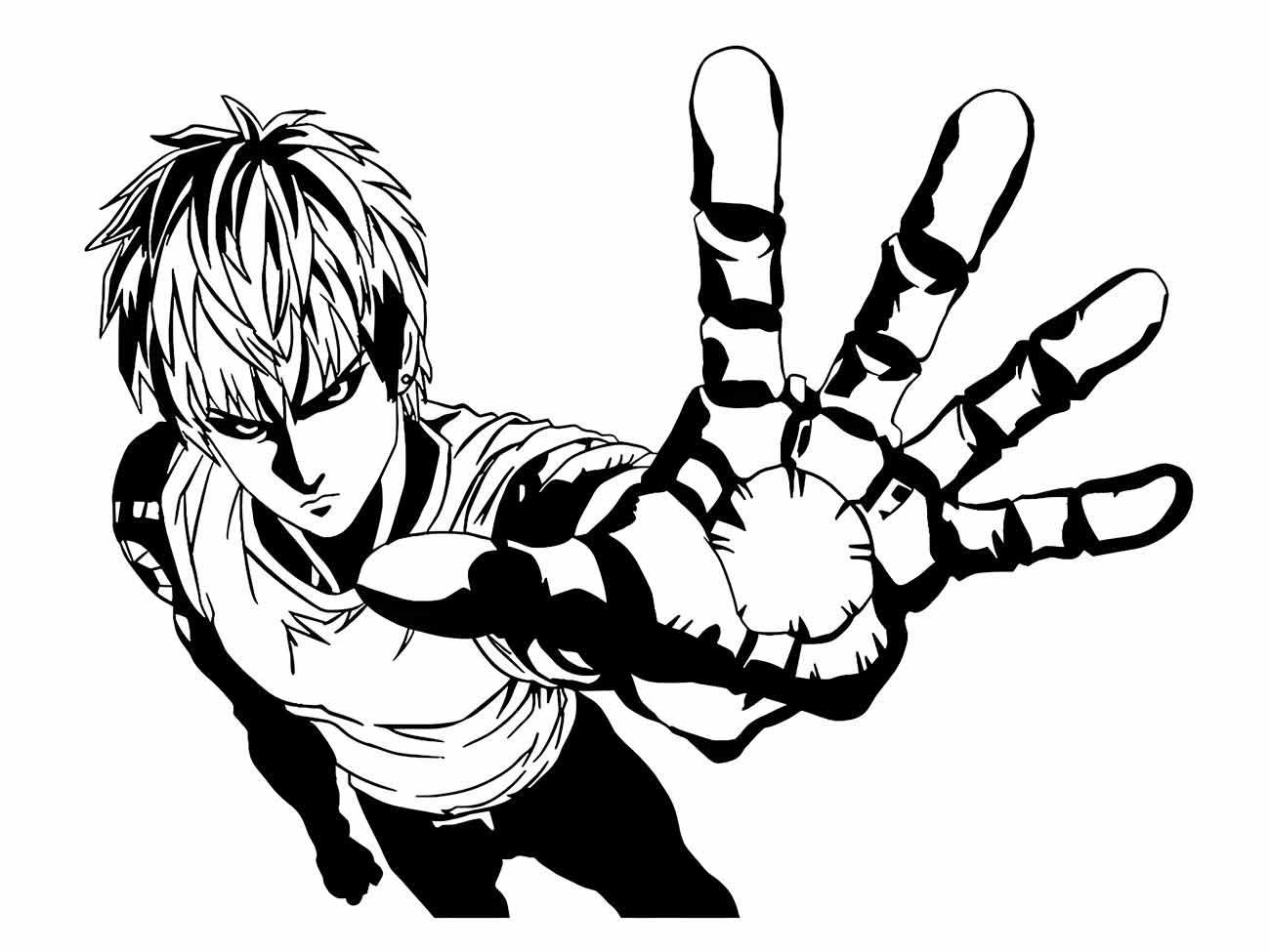 one punch man para colorir 19