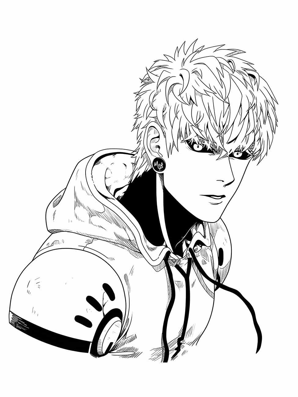 one punch man para colorir 23