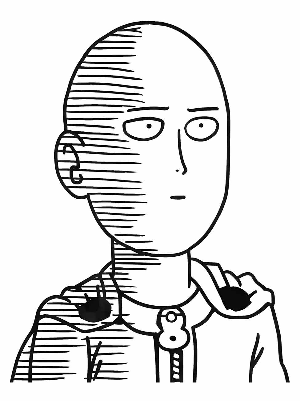 one punch man para colorir 3