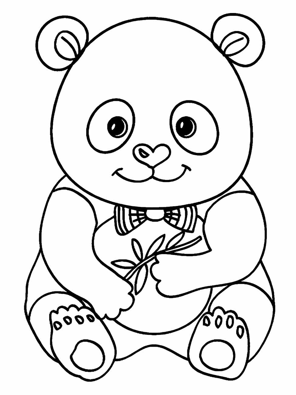 panda para colorir 3