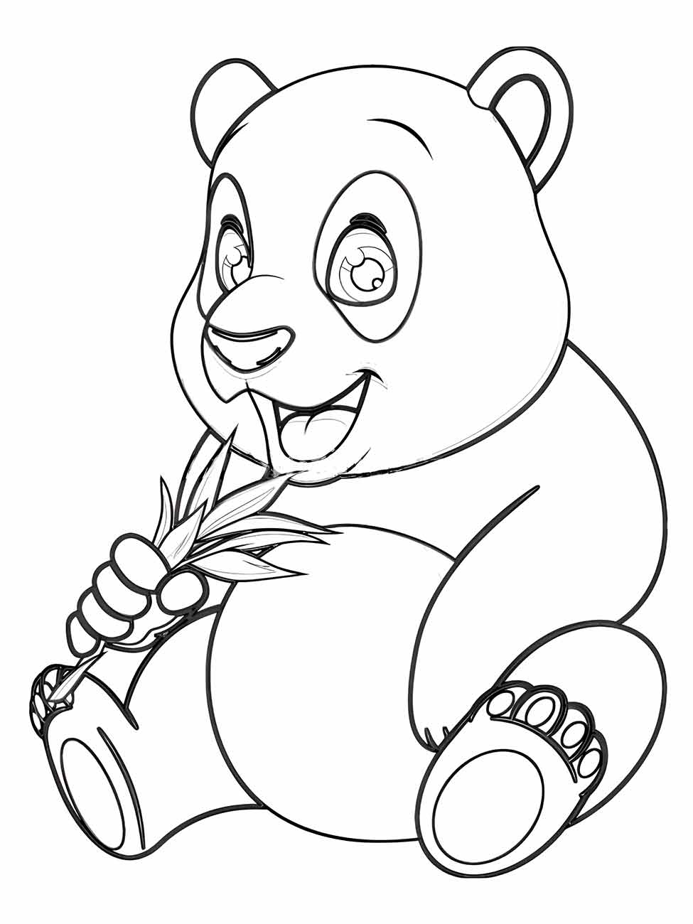 panda para colorir 6