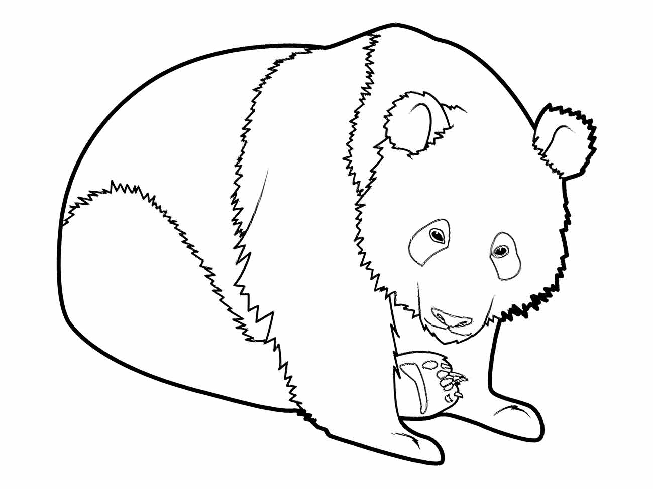 panda para colorir 9