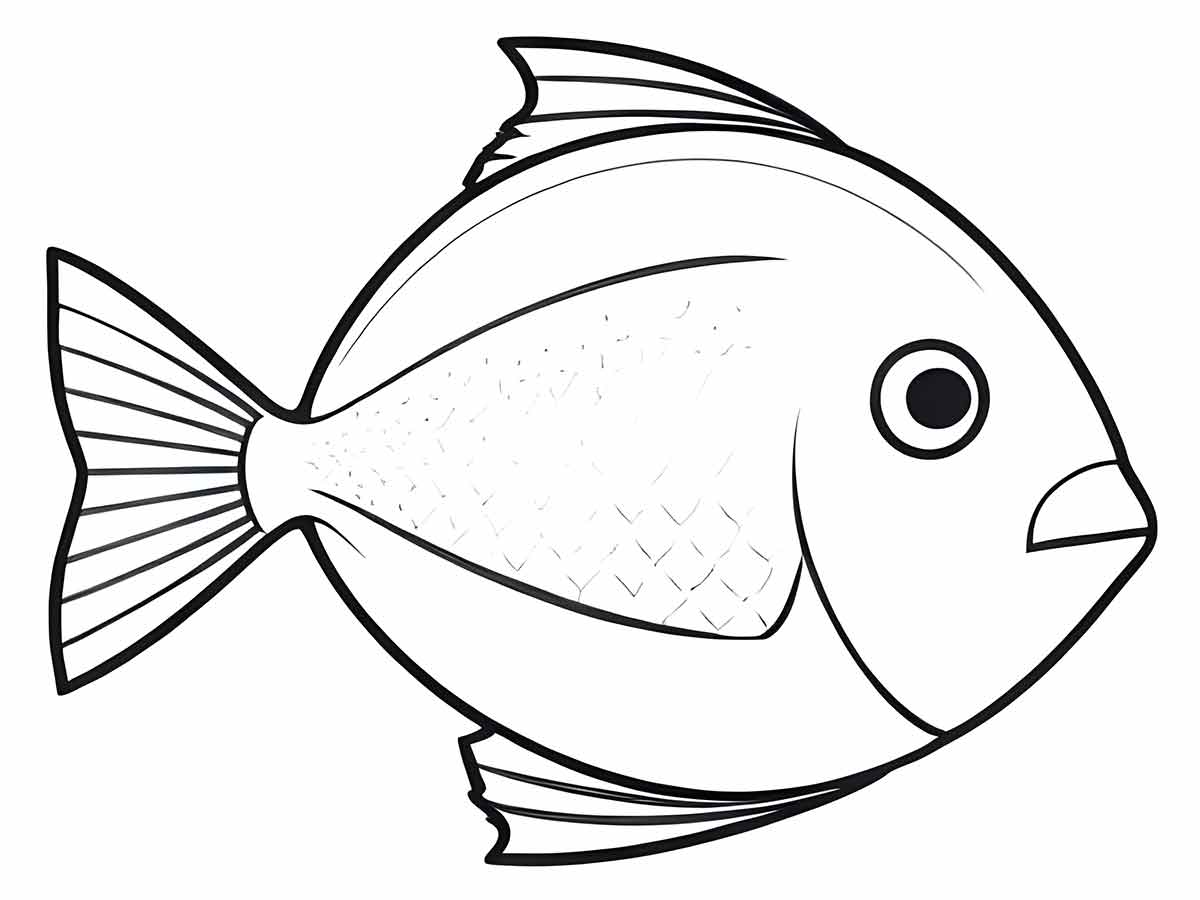 peixe para colorir